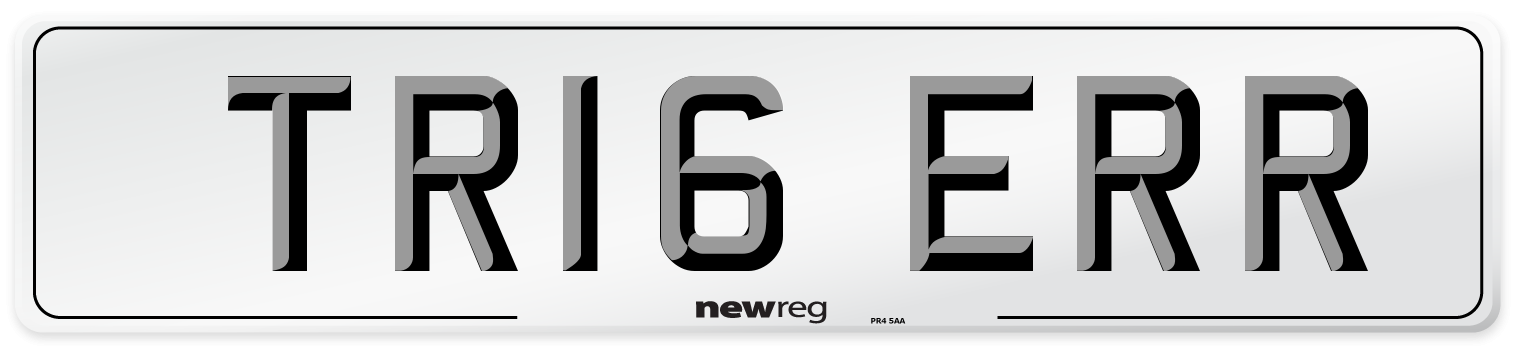 TR16 ERR Number Plate from New Reg